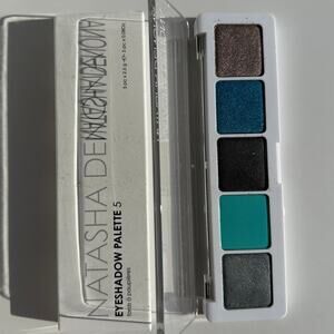 Natasha Denona 5 Pan Eyeshadow Palette 07 Quick Silver Powder Blue Anthrazit +